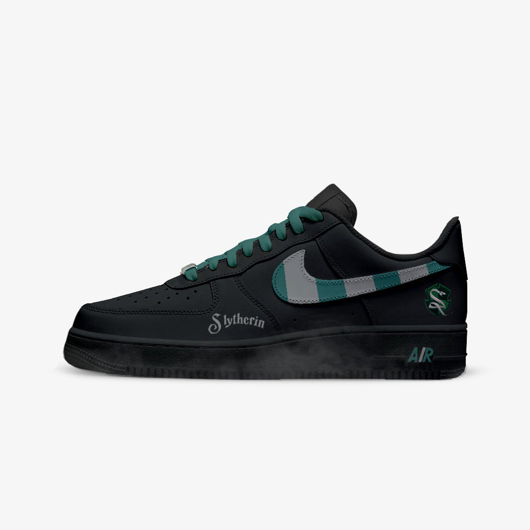 NIKE AIR FORCE CUSTOM SNEAKERS SLYTHERIN HARRY POTTER