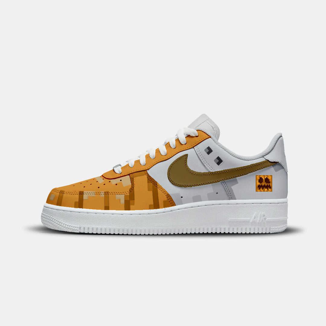 NIKE AIR FORCE MINECRAFT SNOW GOLEM CUSTOM PAINT
