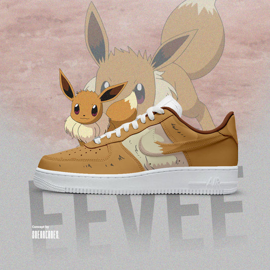 NIKE AIR FORCE CUSTOM PAINT POKEMON EEVEE - Sneakcares