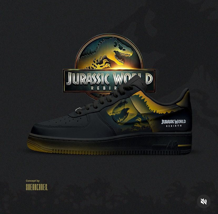 Nike Air Force Jurassic Park Rebirth Custom Paint