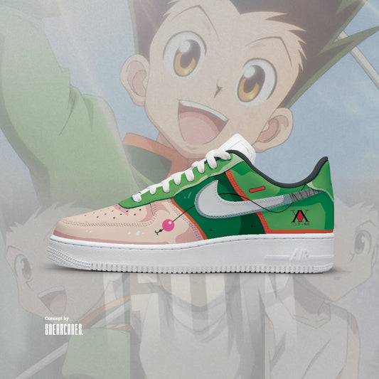 NIKE AIR FORCE CUSTOM GON FREECSS HUNTER X HUNTER SNEAKERS - Sneakcares