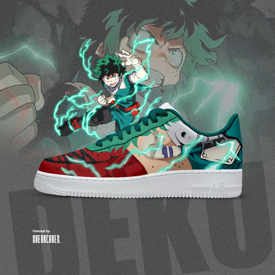 NIKE AIR FORCE MY HERO ACADEMIA DEKU HERO CUSTOM