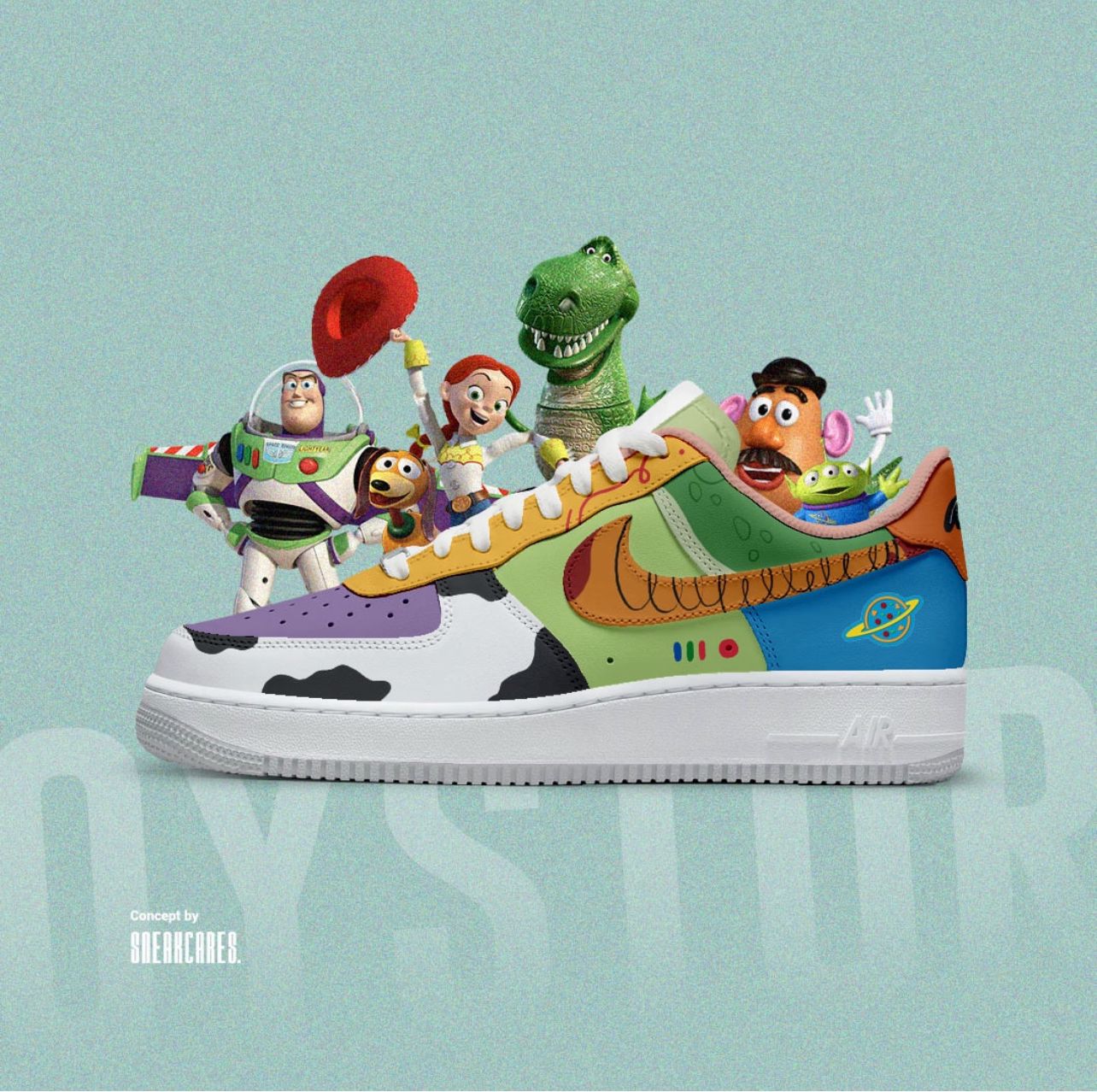 NIKE AIR FORCE ALL TOY STORY CUSTOM - Sneakcares