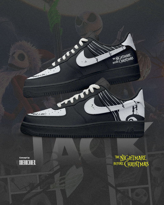 NIKE AIR FORCE JACK SKELLINGTON CUSTOM PAINT