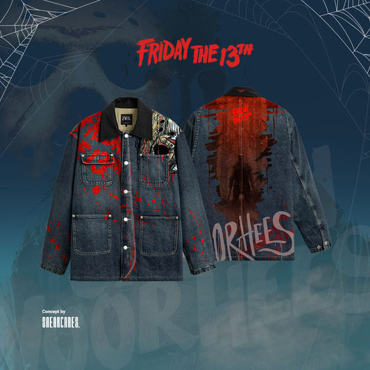 JASON VOORSHEES JACKET JEANS ZARA CUSTOM PAINT