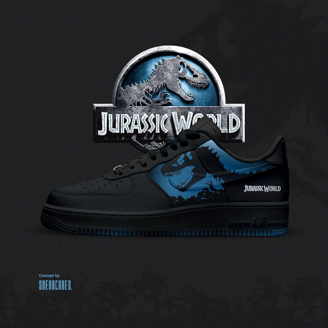 NIKE AIR FORCE JURASSIC WORLD CUSTOM SNEAKERS - Sneakcares