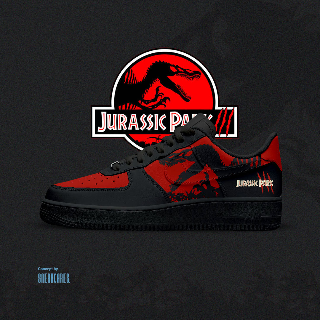 NIKE AIR FORCE ONE JURASSIC PARK III CUSTOM SNEAKERS - Sneakcares