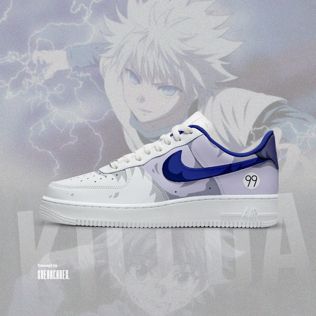 NIKE AIR FORCE CUSTOM KILLUA HUNTER X HUNTER SNEAKERS - Sneakcares