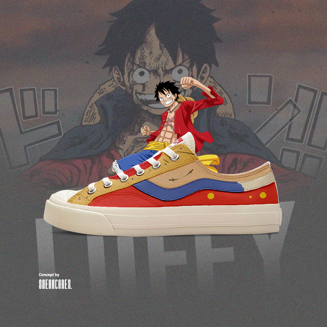 VENTELA PUBLIC CUSTOM MONKEY D. LUFFY ONE PIECE SNEAKERS - Sneakcares