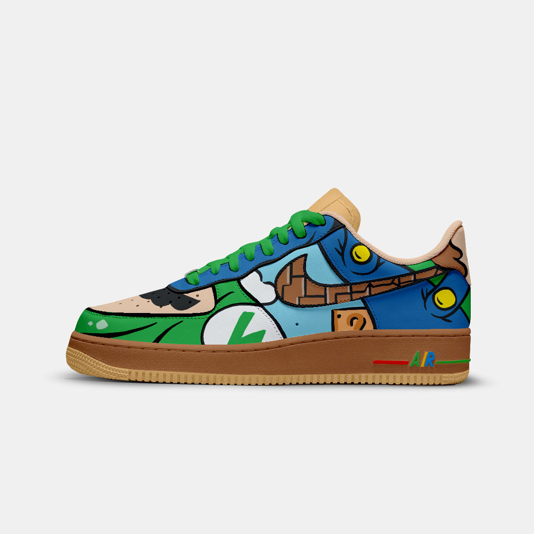 NIKE AIR FORCE LUIGI CUSTOM PAINT