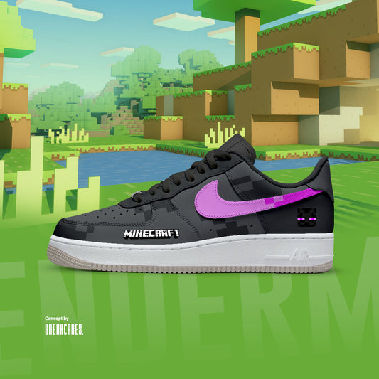 NIKE AIR FORCE ENDERMAN MINECRAFT CUSTOM PAINT