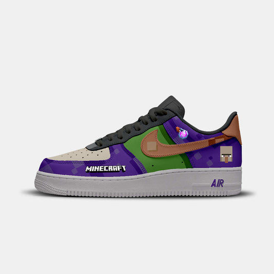 NIKE AIR FORCE MINECRAFT WITCH CUSTOM PAINT - Sneakcares