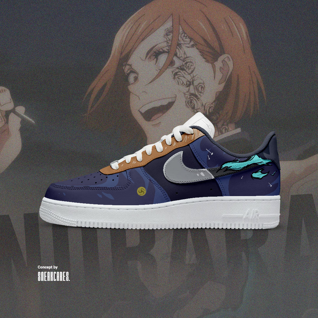 NIKE AIR FORCE CUSTOM NOBARA KURISAGI JUJUTSU KAISEN - Sneakcares