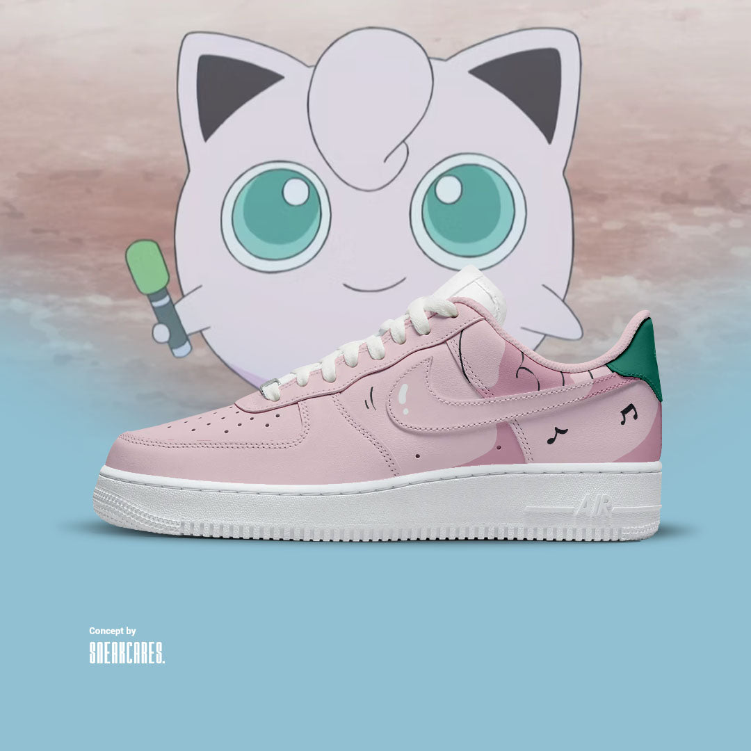 NIKE AIR FORCE CUSTOM JIGGLYPUFF POKEMON SNEAKERS - Sneakcares