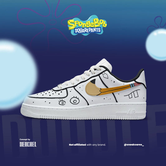 NIKE AIR FORCE DOODLE BOB SPONGEBOB CUSTOM PAINT