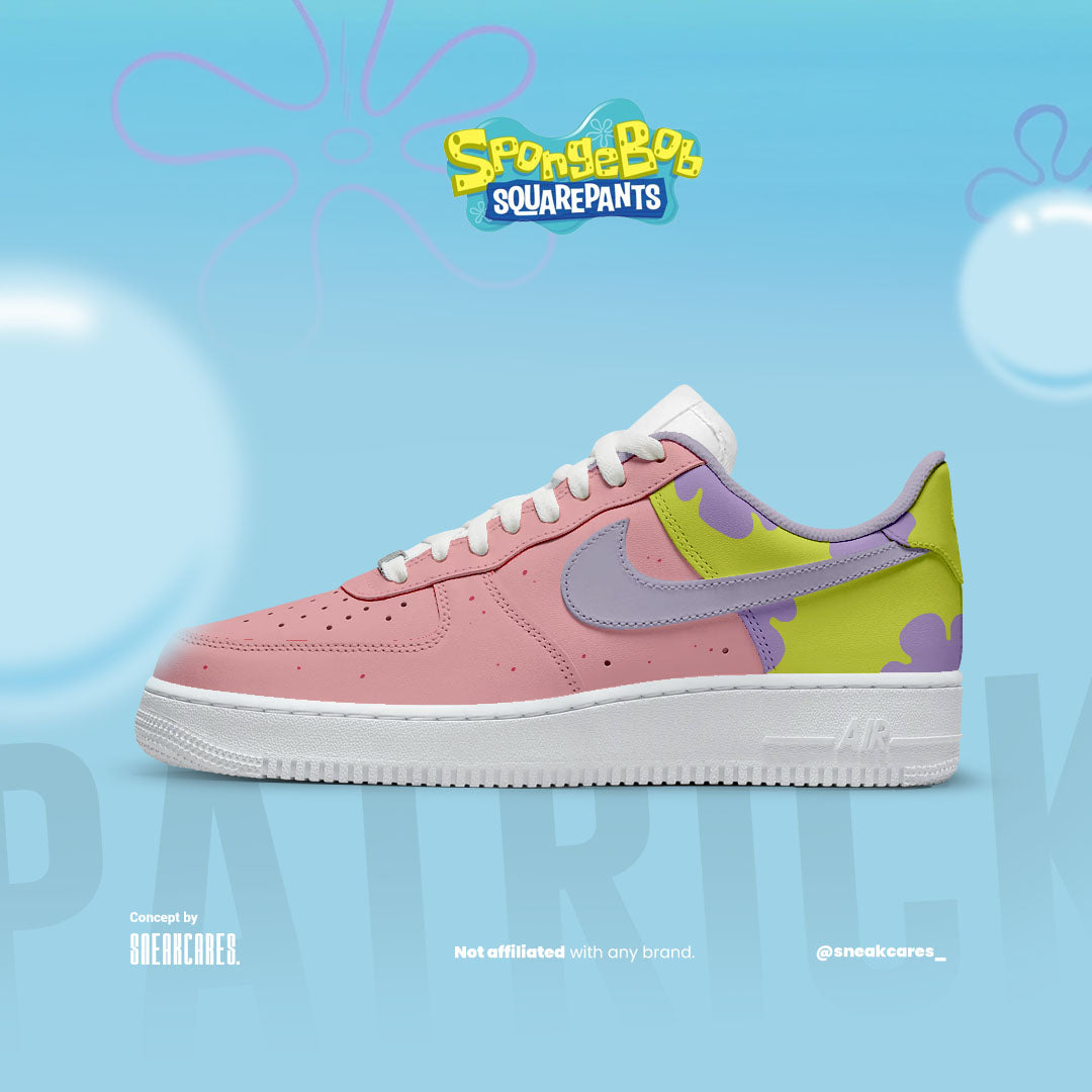 NIKE AIR FORCE PATRICK STAR CUSTOM PAINT