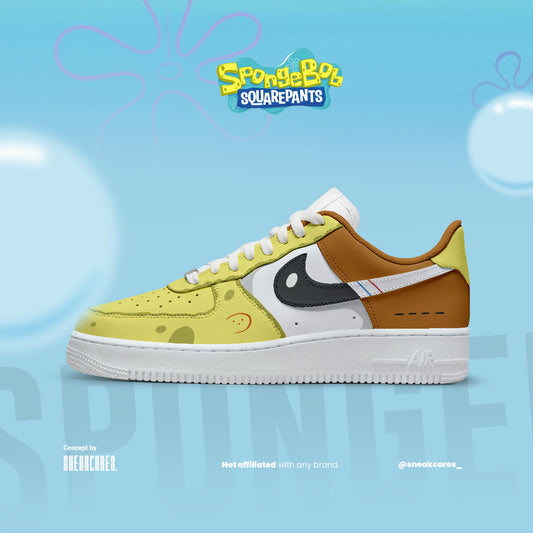 NIKE AIR FORCE SPONGEBOB SQUAREPANTS CUSTOM PAINT