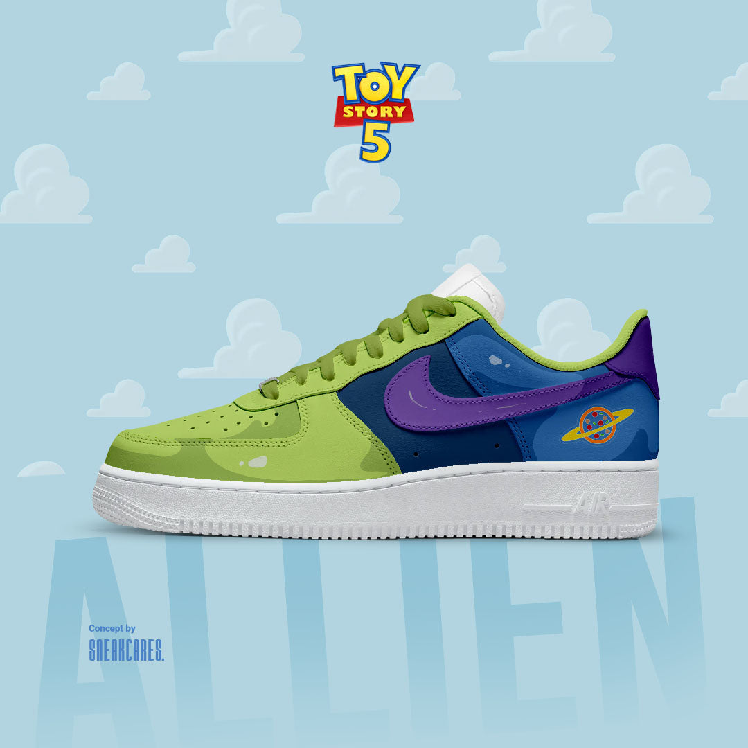 NIKE AIR FORCE ALLIENS TOY STORY CUSTOM SNEAKERS