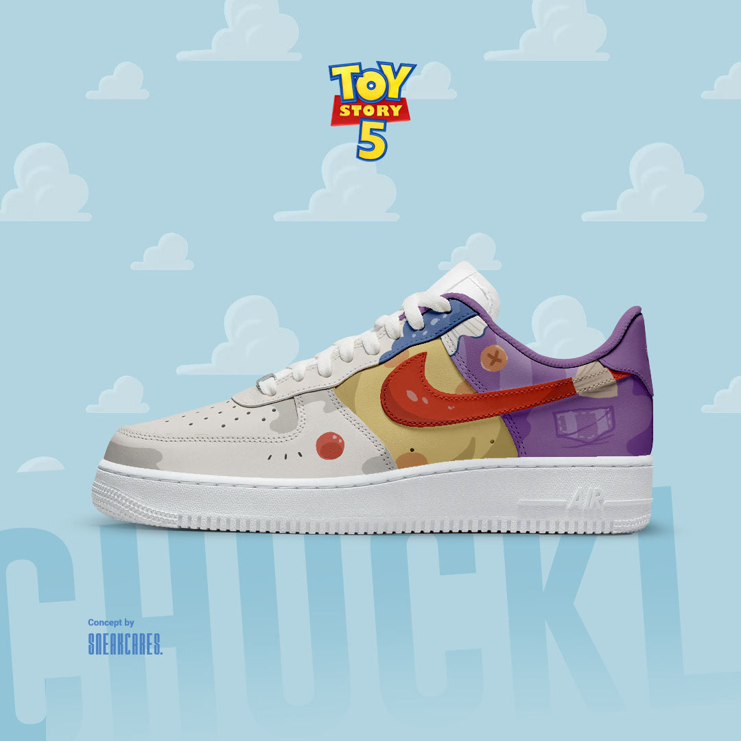 NIKE AIR FORCE CHUCKLES TOY STORY CUSTOM SNEAKERS