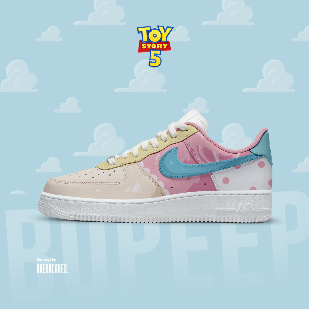 NIKE AIR FORCE BOPEEP TOY STORY CUSTOM SNEAKERS