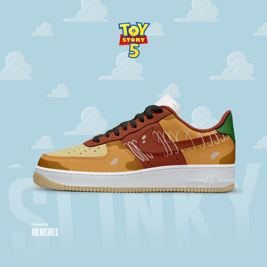 NIKE AIR FORCE SLINKY DOG TOY STORY CUSTOM SNEAKERS