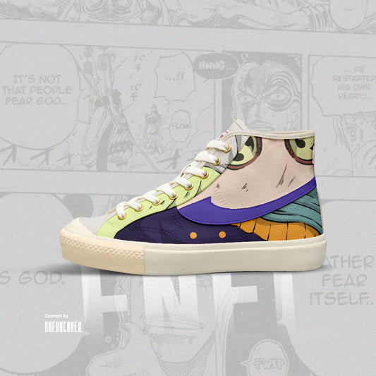 SNEAKERS COMPASS CUSTOM GOD ENEL ONE PIECE VILLAIN - Sneakcares