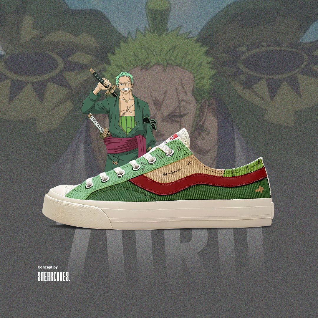 VENTELA PUBLIC CUSTOM RORONOA ZORO ONE PIECE SNEAKERS - Sneakcares