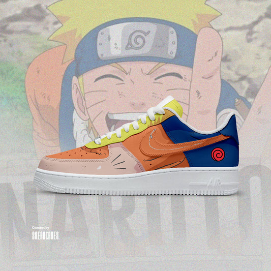 NIKE AIR FORCE NARUTO UZUMAKI CUSTOM PAINT