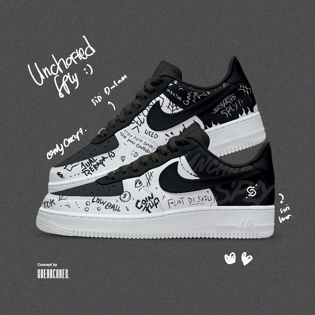 NIKE AIR FORCE CUSTOM TYPE GRAFITY - Sneakcares