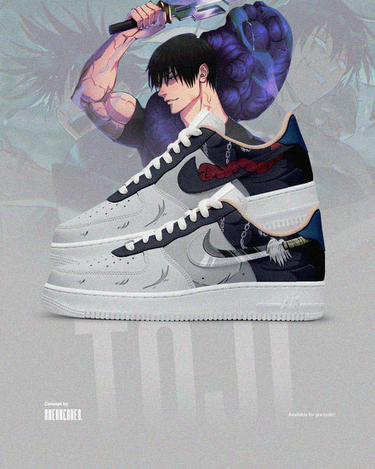 NIKE AIR FORCE CUSTOM TOJI JUJUTSU KAISEN - Sneakcares